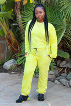 Load image into Gallery viewer, To Dye For Sweatsuit (Neon Yellow)