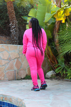 Load image into Gallery viewer, Anything But Basic Sweatsuit (Pop of Pink)